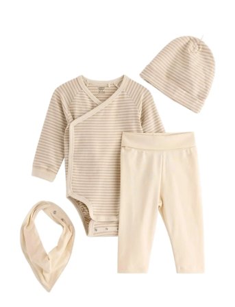 Lindex Set 4 Pcs Wrap Body Leggings C - Beige - 68