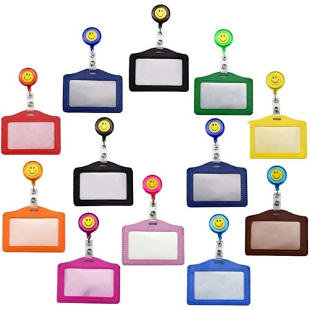 10 stk. vandret kortholder, flerfarvet badge-arbejdskortholder