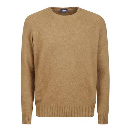 Drumohr, Round-neck Knitwear Bruin, Heren, Maat:M