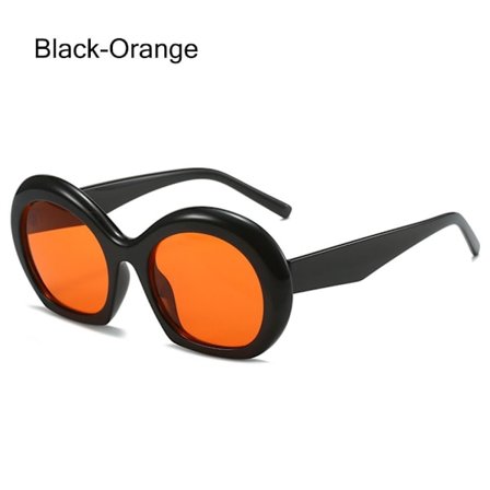 Mordely Halfmoon Solglasögon Punk Solglasögon SVART-ORANGE