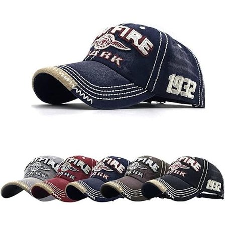 Sort kasket herre retro stil åndbar, baseballkasket til unisex ren bomuld, justerbar sommer baseballhat - hovedomkreds 56-60cm