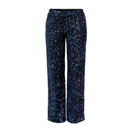 Pieces, Straight Trousers Blauw, Dames, Maat:S