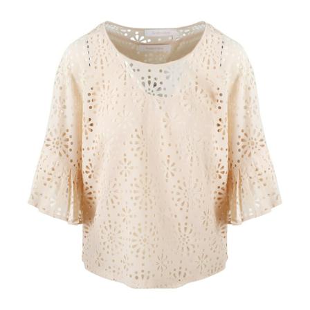 See by Chloé Cut-Out Bluse Pink, Dame