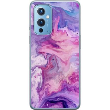 OnePlus 9 Gjennomsiktig deksel Marmor Lilla