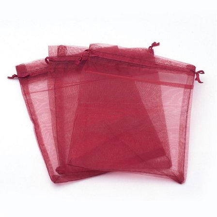 50 stk Burgunder organzaposer ca 13x18 cm