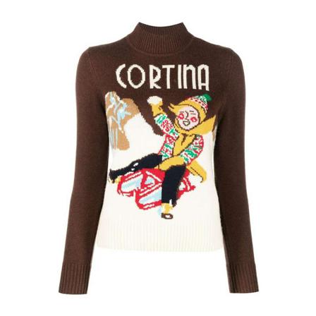 MC2 Saint Barth, Turtlenecks Bruin, Dames, Maat:M