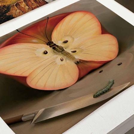 Unik designad delikat miljötecknad retrobild