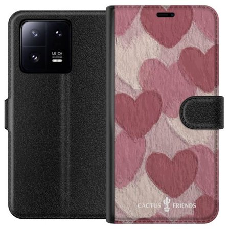 Yhteensopiva Lompakkokotelo Xiaomi Xiaomi 13 Pro Cactus and Friends - Blush Paper Hearts