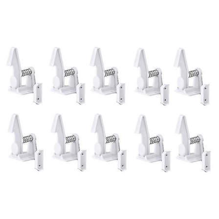 10 stk. Skabslåse Børnesikring Baby Sikkerhed Magnetisk Hvid