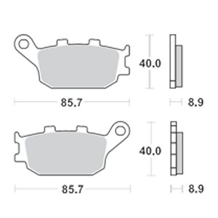 Pastiglie Freno Posteriore Moto-Master RoadPro Ceramic - Yamaha MT-09 SP 2020-2026