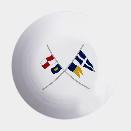 Schalen in melamine Marine Business Regata, wit/patroon, 13 cm, 6-pack