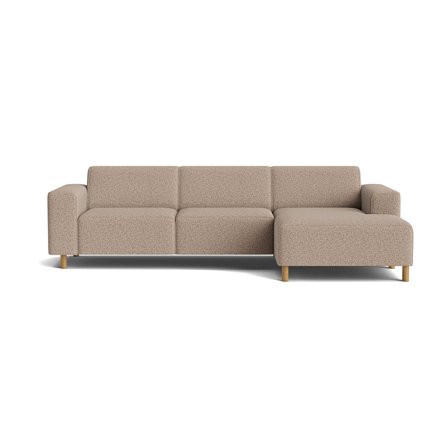 Seam chaiselong sofa, højrevendt - Puente Greige - 280x150x78 - Sofa, chaiselong