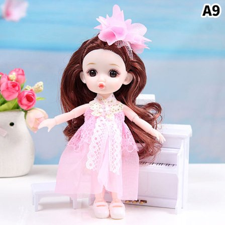 17 cm dukke med klær Sko DIY Movable s Princess Figur Gift
