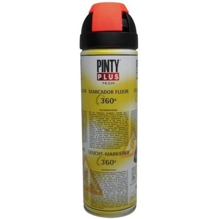 Suihkeväri - PINTY - T143 - 500 mL - Fluoresoiva oranssi - Tilapäinen merkintä