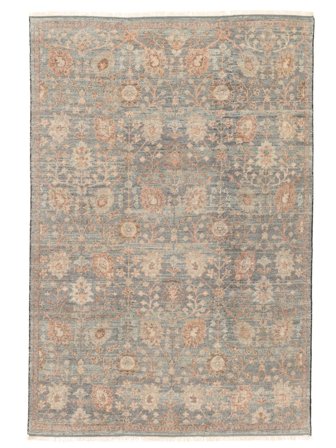 Hand Knotted Oushak Indo Rug 250X360 Orange/Brown