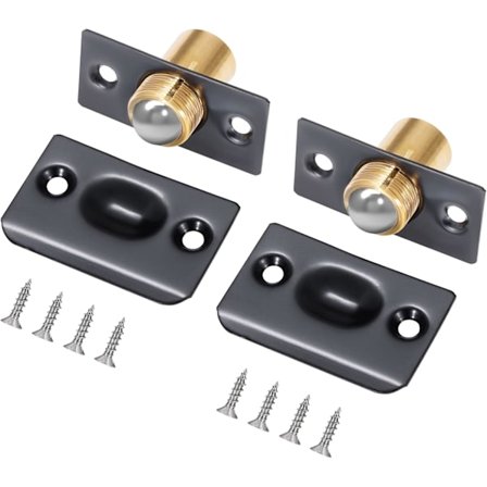 Rullelås til møbeldør, rustfrit stål spænde lås forsænket skab