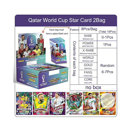 Ny 2022 Panini Fodboldstjerne Kortboks Qatar VM Fodboldstjerne Samling Messi C Ronaldo Fodboldspiller Limited Edition Kortboks Sæt