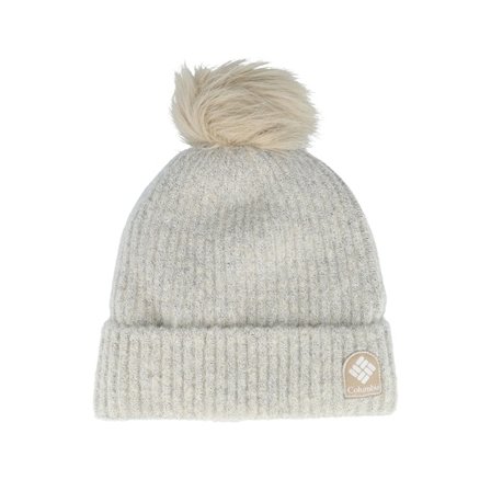 Columbia - Beige pom Beanie - Winter Blur Beanie Chalk Pom @ Hatstore