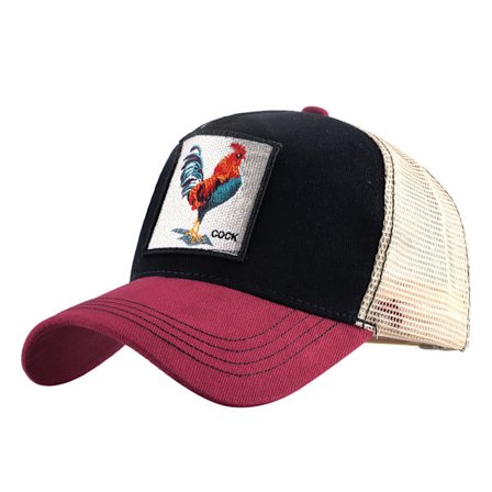 Animal bird mesh trucker hat snapback square patch unisex baseball caps