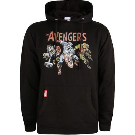 Avengers Herr Vintage Hoodie Xxl Svart