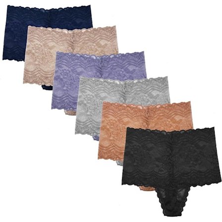 2025 Seneste Model Dame Højtaljede Retro Blonde G-streng Trusser Sømløse Plus Size Bomuldsundertøj 6 Stk. Blonde G-streng Stor