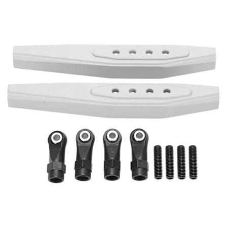 1 par Fjernbetjening Bil Aluminium Baghåndtag Kit Rustfri metalarm til Axial RR10 1/10 klatrebiler Sølv