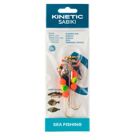 Kinetic Sabiki Scandic #1/0 - Fire Tiger