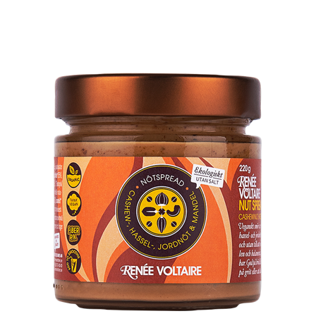 Renée Voltaire Nøttesmør Cashewnøtt Hasselnøtt Peanøtt & Mandel 220 g