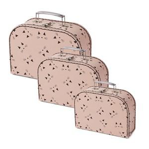 Liewood Set of 3 Rose Poppin Cat Suitcases One Size - Storage - One size - Pink