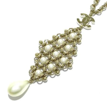 Chanel Vintage Pre-owned Metal necklaces Gul, Dame Vintage Smykker, Størrelse: ONE Size
