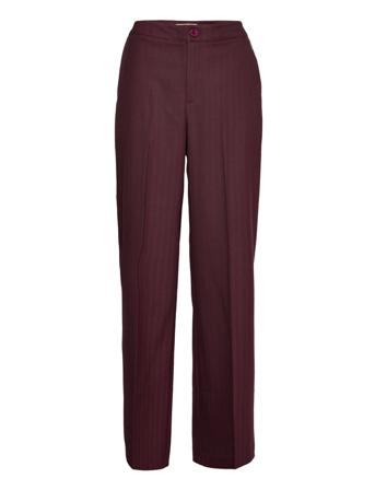 Jazey Cambric Pant Byxa Med Raka Ben Röd MOS MOSH