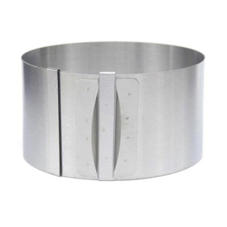 Kakeform, 16 til 30 cm justerbar kakeramme i rustfritt stål, kakekrage, kakemousseform SZRH A-F