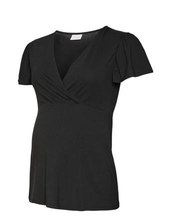 Mlkhloe Tess Cap Jrs Top 2F Black Mamalicious