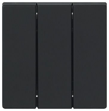 ABB Impressivo 1783-885 Vipu 3x1-napainen, mattamusta, Kytkimet & pistorasiat