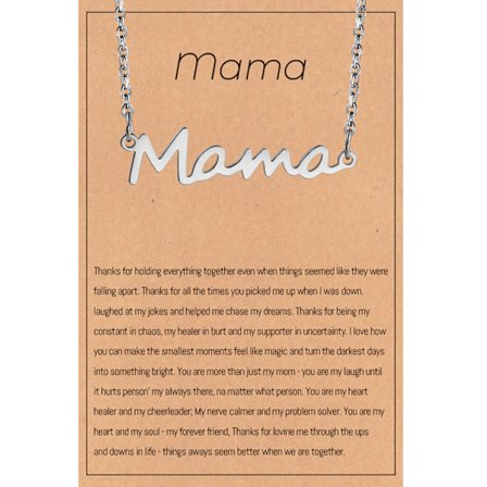 Mama Halsband, Halsband till Mamma Present till Mamma Mormor från Dotter Son Mamma Presenter Enkelt Halsband