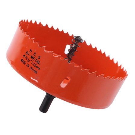 Bimetal Hulsav Høj Hastighed Stålskærer med Centerbor til Træ Plast 125mm