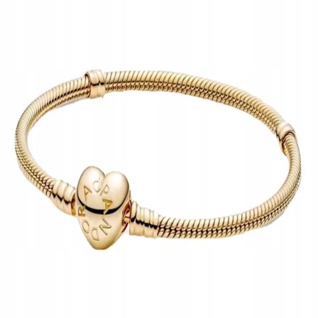 Armbånd med hjerteformet lås med Pandora-signatur