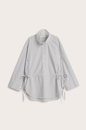 Kappahl | Koszula ze sznureczkiem i stójką Offwhite M | Offwhite