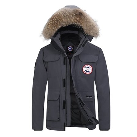 Herre Tykk Vinterjakke, Varmt Parker Hettemønster