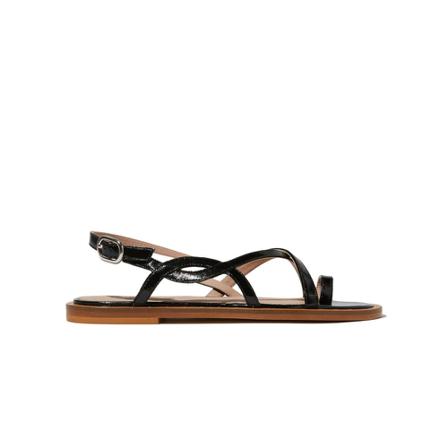 Scarosso, Carol Patent Sandals Czarny, Kobieta, Rozmiar: 42 EU