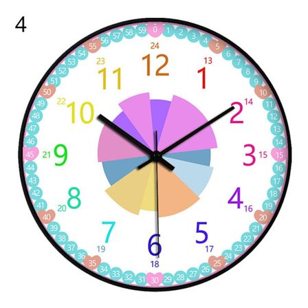 Veggklokke Pedagogisk 4 4