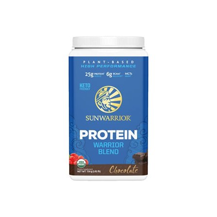 Proteinpulver Sunwarrior Warrior Blend Organic 750 g, Chocolate - Bodyman.dk