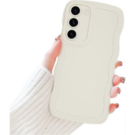 Samsung Galaxy S23 Plus Mobilskal, Krullig Vågformad Ram Flytande Silikon Flexibelt Mjukt Stötsäkert Kameraskydd Stötfångarskal