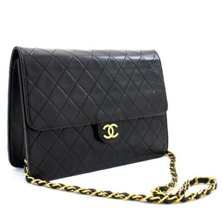 Chanel Vintage, Pre-owned Leather Shoulder Bag Zwart, Dames, Maat:ONE Size,leer