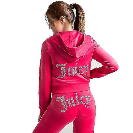 Velour Juicy Syning Dragt Hættetrøjer Fløjl Lynlås Sweatshirt Og Bukser Sæt Sportswear 2023 Dame Forår/efterår Træningstøj Korte Topbedste Gave Til 