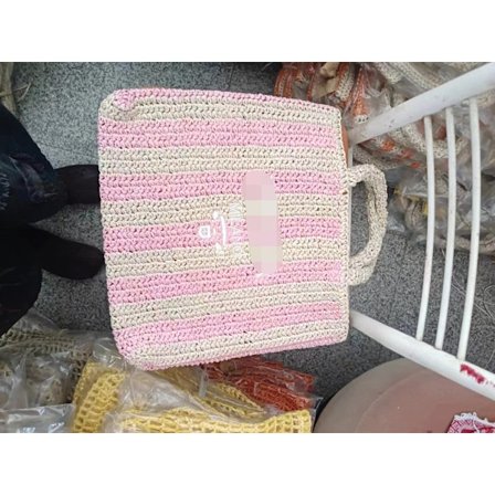 Internet kendis græs vævet taske, håndtaske strandtaske hverdagstaske Farve 15