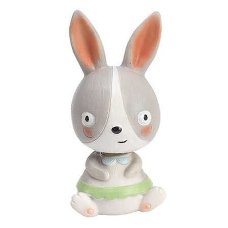 Søt bobblehead-dukke til bilens dashbord, interiørdekorasjon, bilpynt, gaver, grå