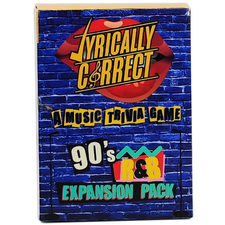 Lyrically Correct 90- och 2000-tals Hip Hop och R&B Musik Trivia Kortspel Present, Familjefest Hip Hop Musik Lyrik Utmaningsspelkort