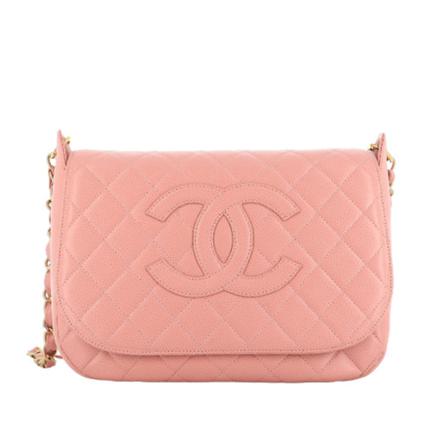 Chanel Vintage Shoulder Tass , Roze , Dames , Maat: ONE Size Vintage Tassen