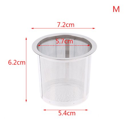 Mesh Tea Infuser Sil Bladfilter Läckor Sil Metal Cup Sta